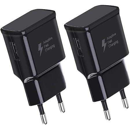 2er Pack Powersky USB Ladegerät Netzteil für Samsung Phone Galaxy S21, S20, S10, S9, S8, S7 Edge ...